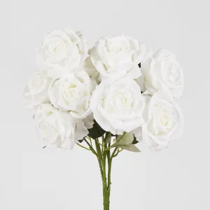 Lisa Rose Bunch 40cm White by Florabelle Living, a Plants for sale on Style Sourcebook