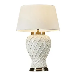 Berkley Ceramic Table Lamp Base Ivory by Florabelle Living, a Table & Bedside Lamps for sale on Style Sourcebook