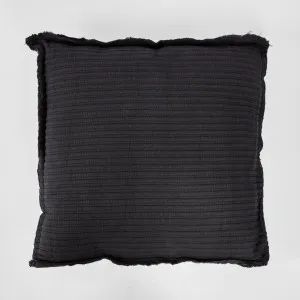 Ribbed Cushion Black by Florabelle Living, a Cushions, Decorative Pillows for sale on Style Sourcebook
