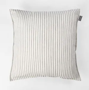Ticking Cushion Grey 50x50 by Florabelle Living, a Cushions, Decorative Pillows for sale on Style Sourcebook