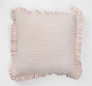 Tick Frill Cush 50x50 Pink by Florabelle Living, a Cushions, Decorative Pillows for sale on Style Sourcebook