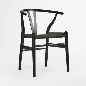 Atlas Dining Chair Black Frame Black Seat by Florabelle Living, a Chairs for sale on Style Sourcebook