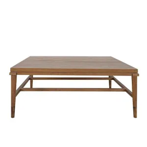 Clara Square Natural Oak Coffee Table With Brass Legs 100Cm by Florabelle Living, a Coffee Table for sale on Style Sourcebook