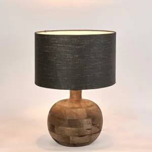 Arum Timber Table Lamp Black Shade by Florabelle Living, a Table & Bedside Lamps for sale on Style Sourcebook