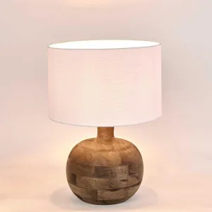 Arum Timber Table Lamp White Shade by Florabelle Living, a Table & Bedside Lamps for sale on Style Sourcebook