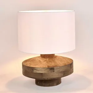 Circa Timber Table Lamp Large White Shade by Florabelle Living, a Table & Bedside Lamps for sale on Style Sourcebook
