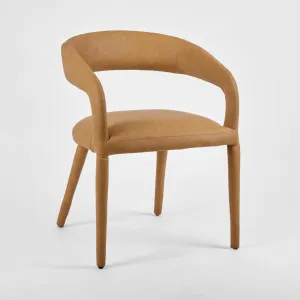 Nolan Dining Chair Tan PU by Florabelle Living, a Chairs for sale on Style Sourcebook
