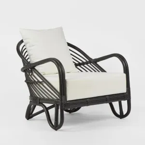 Alexis Armchair Black/White Fabric by Florabelle Living, a Chairs for sale on Style Sourcebook