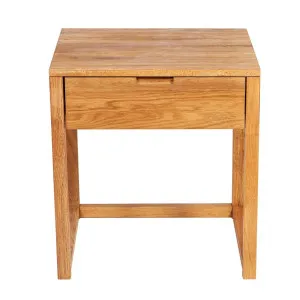 Oslo Oak 1 Draw Bedside Table Lacquered Finish by Florabelle Living, a Coffee Table for sale on Style Sourcebook