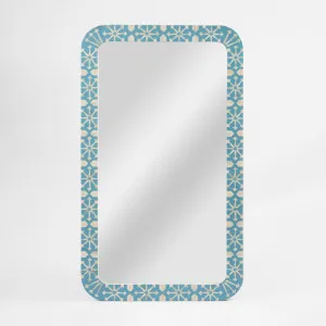 Adina Bone Inlay Mirror Aqua/White by Florabelle Living, a Mirrors for sale on Style Sourcebook