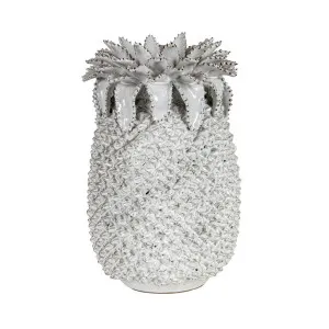 Pineapple Vase Medium White by Florabelle Living, a Vases & Jars for sale on Style Sourcebook