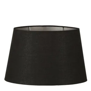 Linen Oval Lamp Shade XXL Black with Silver Lining by Florabelle Living, a Lamp Shades for sale on Style Sourcebook