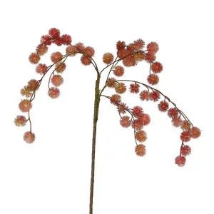 Pom Pom Leaf Branch 1.07m Orange by Florabelle Living, a Plants for sale on Style Sourcebook