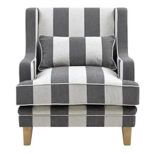 Bondi Hamptons Armchair Grey/Cream Stripe** by Florabelle Living, a Chairs for sale on Style Sourcebook