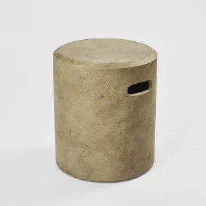Vargo Drum Stool Grey by Florabelle Living, a Decorative Accessories for sale on Style Sourcebook