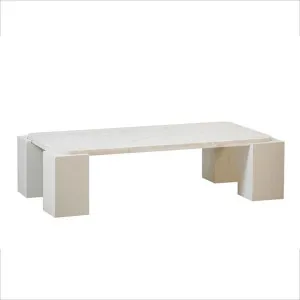 Zenlo 1.26cm Travertine Coffee Table - Ivory Oat by Interior Secrets - AfterPay Available by Interior Secrets, a Coffee Table for sale on Style Sourcebook