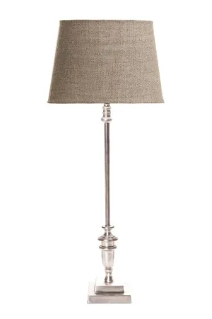 Lyon Candlestick Table Lamp Base Antique Silver- Base Only by Emac & Lawton, a Lighting for sale on Style Sourcebook