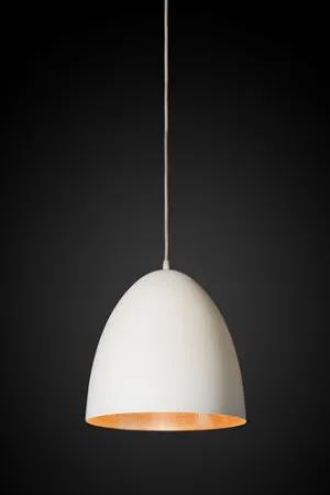Egg Ceiling Pendant White and Copper by Florabelle Living, a Pendant Lighting for sale on Style Sourcebook