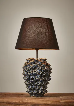 Londolozi Ceramic Table Lamp Blue with Linen Shade by Florabelle Living, a Table & Bedside Lamps for sale on Style Sourcebook