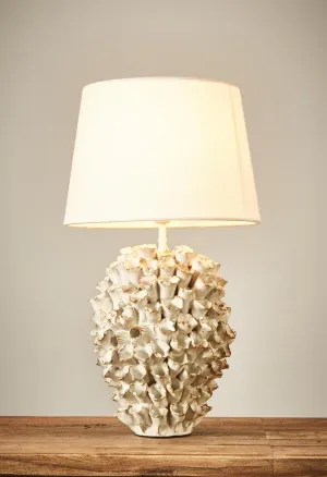 Londolozi Ceramic Table Lamp with Linen Shade Cream by Florabelle Living, a Table & Bedside Lamps for sale on Style Sourcebook