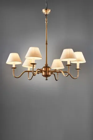 Prescot Chandelier Antique Brass by Florabelle Living, a Chandeliers for sale on Style Sourcebook