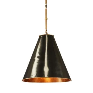Monte Carlo Ceiling Pendant Large Black and Brass by Florabelle Living, a Pendant Lighting for sale on Style Sourcebook