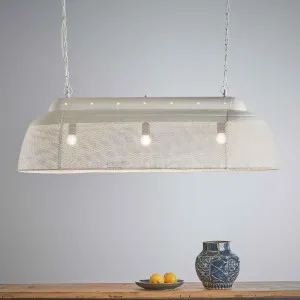 Riva Ceiling Pendant Long Matt White by Florabelle Living, a Pendant Lighting for sale on Style Sourcebook
