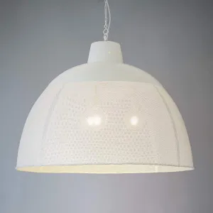 Riva Ceiling Pendant Extra Large Matt White by Florabelle Living, a Pendant Lighting for sale on Style Sourcebook