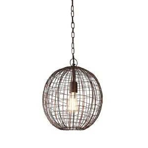 Cray Ball Ceiling Pendant Small Antique Copper by Florabelle Living, a Pendant Lighting for sale on Style Sourcebook