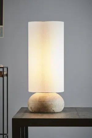 Pebble Large - Natural - Turned Wood Table Lamp by Florabelle Living, a Table & Bedside Lamps for sale on Style Sourcebook