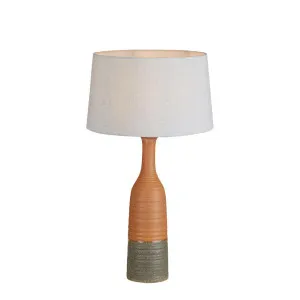 Potters Small - Orange/Brown - Tall Thin Glazed Ceramic Table Lamp by Florabelle Living, a Table & Bedside Lamps for sale on Style Sourcebook