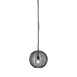 Cray Ball Ceiling Pendant Small Black by Florabelle Living, a Pendant Lighting for sale on Style Sourcebook
