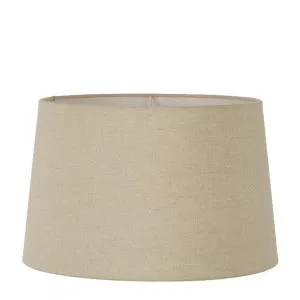 Linen Drum Lamp Shade XL Dark Natural by Florabelle Living, a Lamp Shades for sale on Style Sourcebook