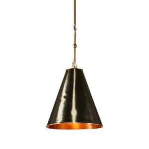 Monte Carlo Ceiling Pendant Small Black and Brass by Florabelle Living, a Pendant Lighting for sale on Style Sourcebook