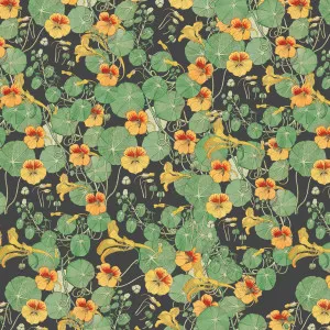 Nasturtium Wallpaper by Florabelle Living, a Artwork & Wall Decor for sale on Style Sourcebook