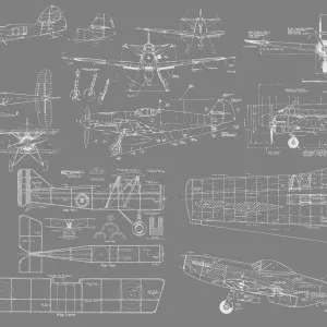 Plane Fun Wallpaper by Florabelle Living, a Artwork & Wall Decor for sale on Style Sourcebook