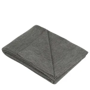 Lancaster Wool Throw Grey 130x230cm by Florabelle Living, a Throws for sale on Style Sourcebook