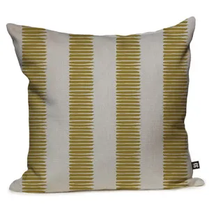 Fence Line Cushion - Lemon Ginger by Grace Garrett, a Cushions, Decorative Pillows for sale on Style Sourcebook