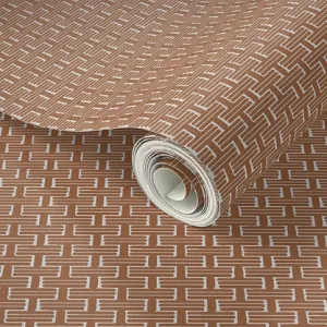 Garden Wicker Wallpaper - Cinnamon by Grace Garrett, a Wallpaper for sale on Style Sourcebook