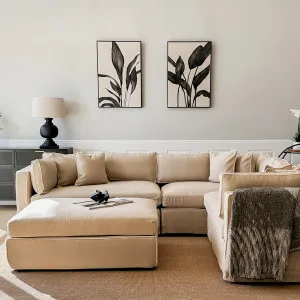 Marbella Modular 4 Seater Sofa Reversible Ottoman Chaise by OneWorld Collection, a Sofas for sale on Style Sourcebook
