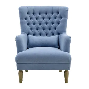 Bayside Hamptons Buttoned Armchair Linen Blend by OneWorld Collection, a Chairs for sale on Style Sourcebook