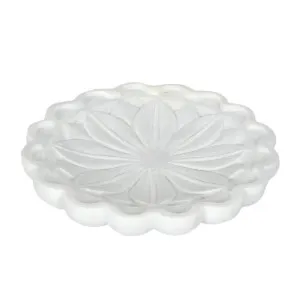 Lia Marble Flower Bowl Medium White by OneWorld Collection, a Decorative Plates & Bowls for sale on Style Sourcebook