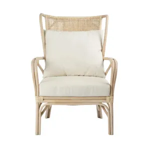 Duke Highback Chair Natural Whitewash by OneWorld Collection, a Chairs for sale on Style Sourcebook