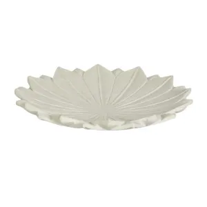 Perin Marble Flower Bowl Large White by OneWorld Collection, a Decorative Plates & Bowls for sale on Style Sourcebook