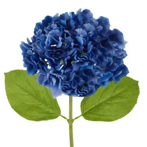 Hydrangea Stem Soft Touch 50cm Electric Blue by OneWorld Collection, a Plants for sale on Style Sourcebook