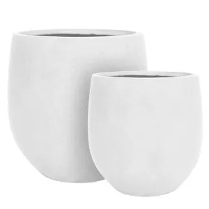 Luisa Large Planter Set of Two White by OneWorld Collection, a Plant Holders for sale on Style Sourcebook