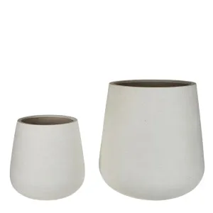 Tran Planter Set of 2 Cream Terrazzo by OneWorld Collection, a Plant Holders for sale on Style Sourcebook