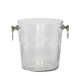 Palm Glass Ice Bucket Large by OneWorld Collection, a Tableware for sale on Style Sourcebook