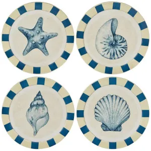 Seashells Round Wall Art Set of 4 by OneWorld Collection, a Artwork & Wall Decor for sale on Style Sourcebook