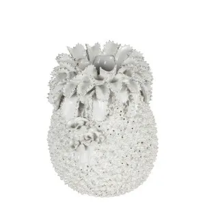 Pineapple Ceramic Vase Medium White by OneWorld Collection, a Vases & Jars for sale on Style Sourcebook